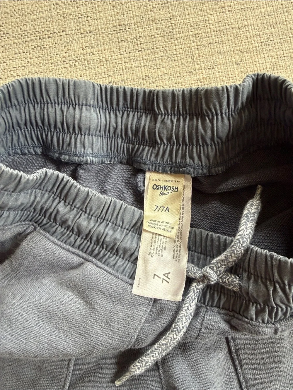 OshKosh B'gosh Men's Drawstring Athletic Shorts in Slate Gray